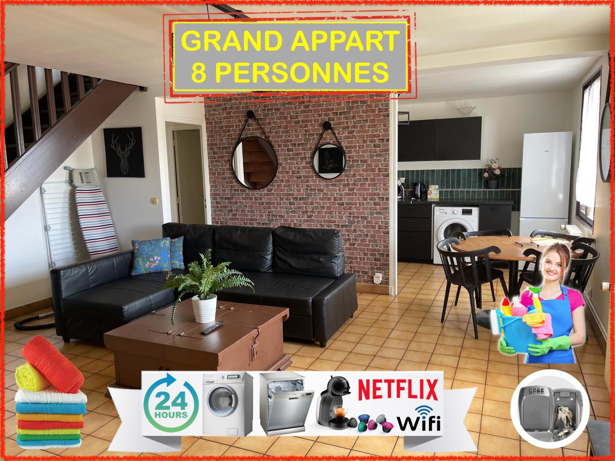 014 Chic & Cosy Grand Appart Duplex 76M2 Wifi Smart Tv Netflix Et Vue Panoramique Apartment Сент Етиен Екстериор снимка